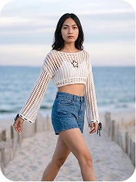 Stylic AI generated fashion photography - Professional editorial model result