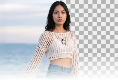 Stylic AI feature: Remove background - professional AI fashion photography